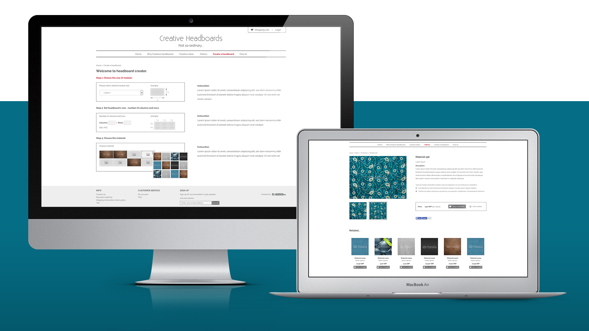 Grafika sklepu z personalizowanymi zagłówkami